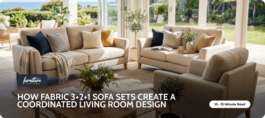 How Fabric 3+2+1 Sofa Sets Create a Coordinated Living Room Design - Furniture Instore