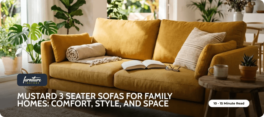 Mustard 3 Seater Sofas for Family Homes - Furniture Instore