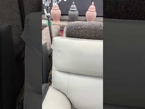 Turin Genuine Leather Chalk Electric Power Recliner 2 Seater Sofa - Furniture Instore