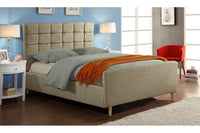 Sienna Beige Fabric King Bed - Furniture Instore