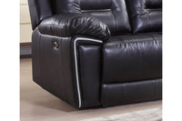 Henry Black Leather Electric Recliner 3 Seater Sofa - view 3 - Furniture Instore