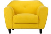 Alex Yellow Fabric Armchair - Furniture Instore