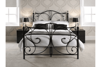 Florence Black Metal King Bed - Furniture Instore