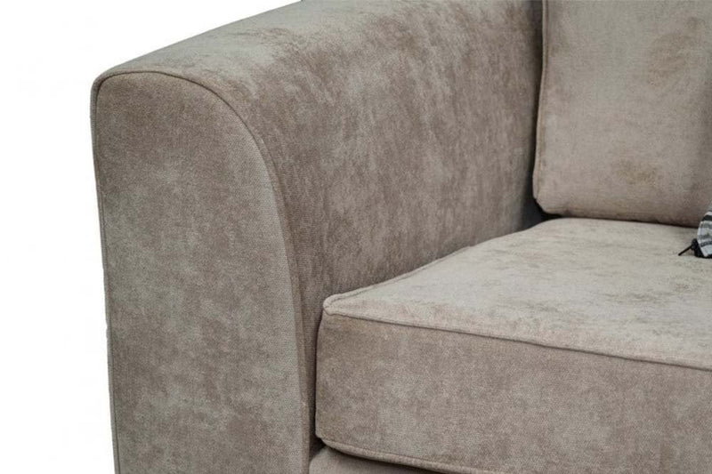 Nancy Beige Fabric 3 Seater Sofa - Furniture Instore