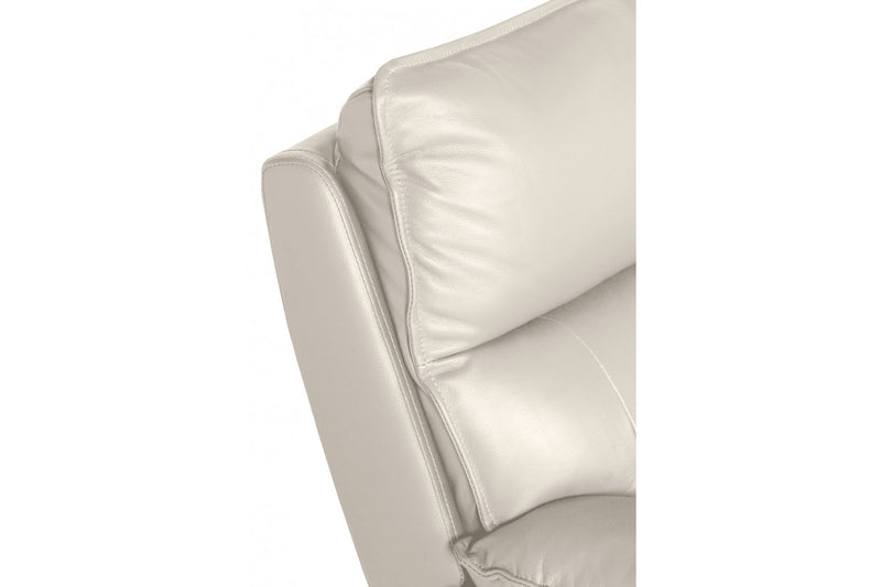Turin Genuine Leather Chalk Electric Power Recliner 2 Seater Sofa - Furniture Instore