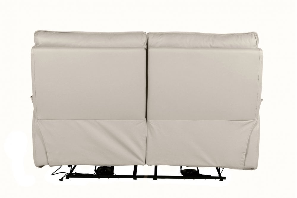 Turin Genuine Leather Chalk Electric Power Recliner 2 Seater Sofa - Furniture Instore