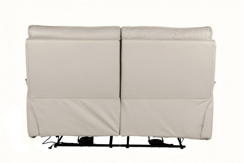Turin Genuine Leather Chalk Electric Power Recliner 2 Seater Sofa - Furniture Instore