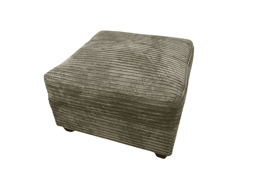 Byron Grey Fabric Footstool - Furniture Instore
