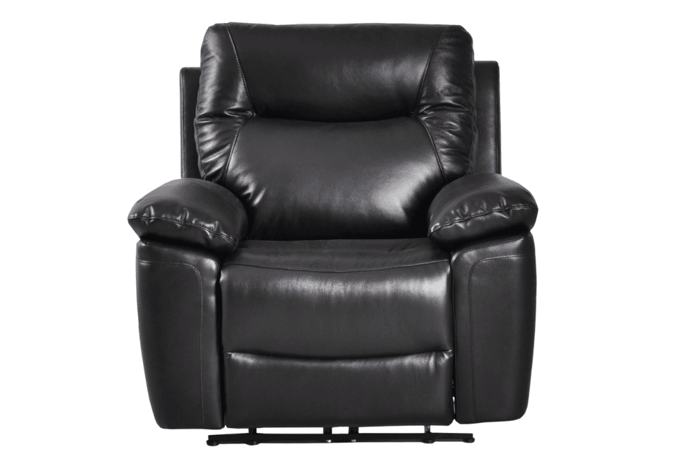 Amarien Genuine Leather Black Electric Power Recliner Armchair - Furniture Instore