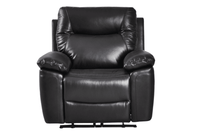 Amarien Genuine Leather Black Electric Recliner Armchair