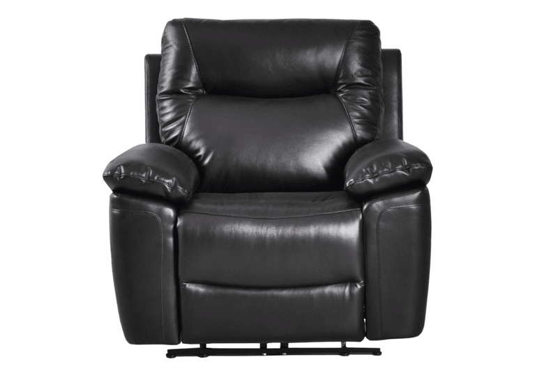 Amarien Genuine Leather Black Electric Power Recliner Armchair - Furniture Instore
