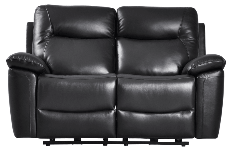 Amarien Genuine Leather Black Electric Power Recliner 2 Seater - Furniture Instore