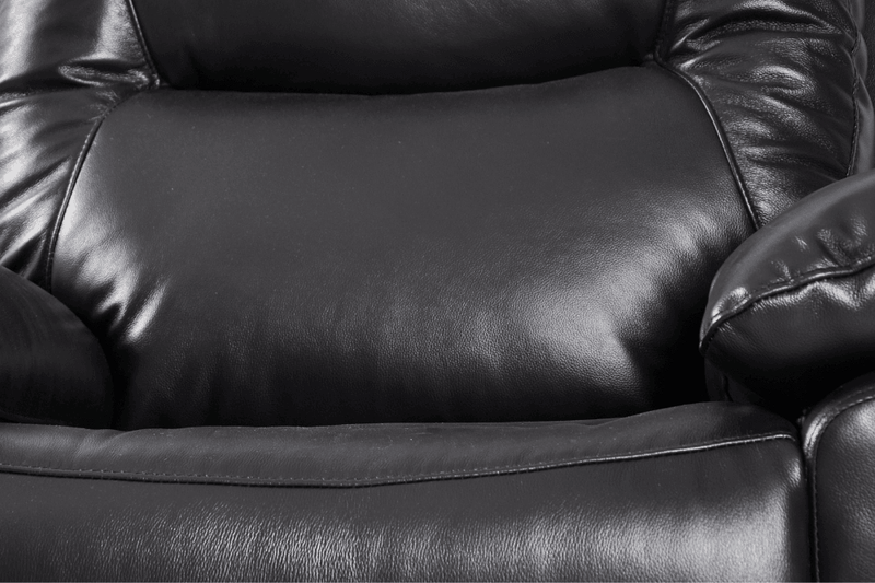 Amarien Genuine Leather Black Electric Power Recliner 2 Seater - Furniture Instore