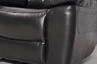 Amarien Genuine Leather Black Electric Power Recliner 3 Seater - Furniture Instore