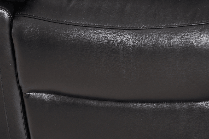 Amarien Genuine Leather Black Electric Power Recliner 3 Seater - Furniture Instore