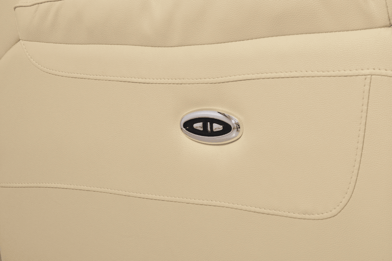 Amarien Genuine Leather Cream Electric Power Recliner Armchair - Furniture Instore
