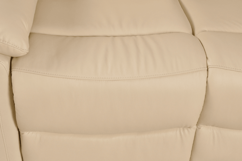 Amarien Genuine Leather Cream Electric Power Recliner 2 Seater - Furniture Instore