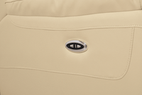 Amarien Genuine Leather Cream Electric Power Recliner 3 Seater - Furniture Instore