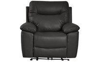Amarien Genuine Leather Grey Electric Power Recliner Armchair