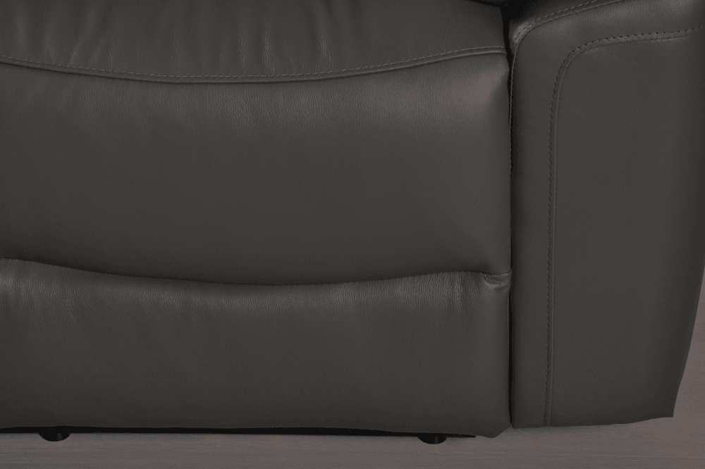 Amarien Genuine Leather Grey Electric Power Recliner Armchair - Furniture Instore