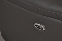 Amarien Genuine Leather Grey Electric Power Recliner Armchair - Furniture Instore