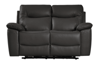 Amarien Genuine Leather Grey Electric Power Recliner 2 Seater
