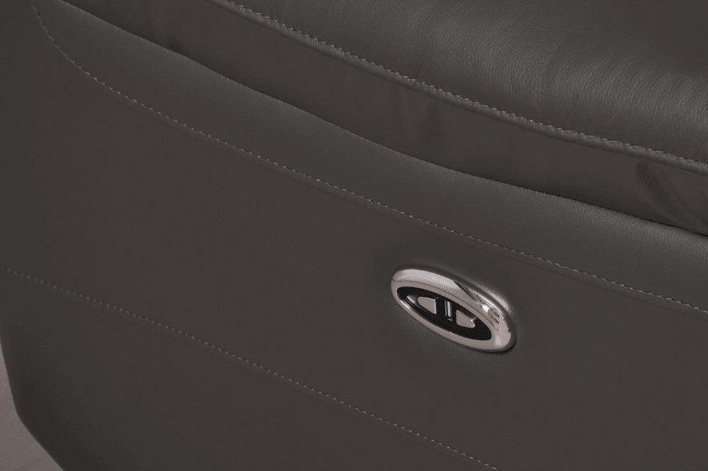 Amarien Genuine Leather Grey Electric Power Recliner 2 Seater - Furniture Instore