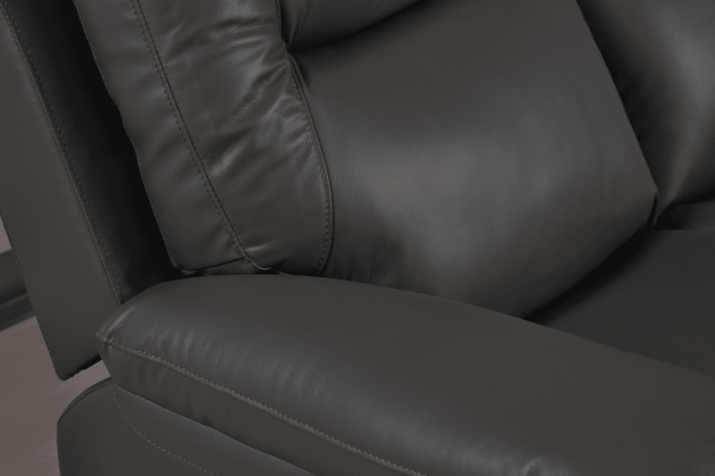 Amarien Genuine Leather Grey Electric Power Recliner 2 Seater - Furniture Instore