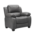 Valerie Grey Leather Armchair