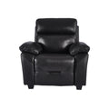 Rivello Genuine Leather Black Armchair