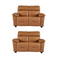 Rivello Genuine Leather Caramel 2+2 Seater Sofa Set