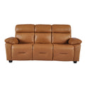Rivello Genuine Leather Caramel 3 Seater Sofa