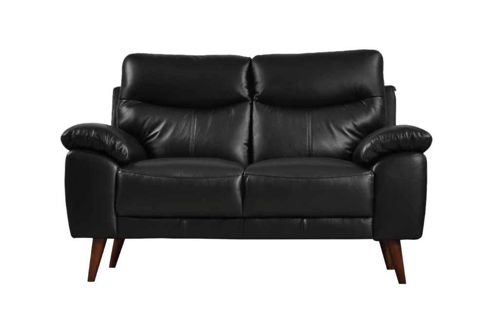 Vantage Genuine Leather Black 3+2+1 Seater Sofa Set - Furniture Instore
