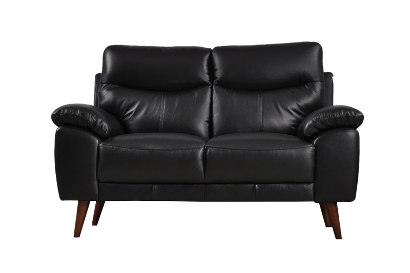 Vantage Genuine Leather Black 3+2+1 Seater Sofa Set - Furniture Instore
