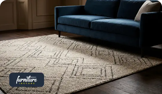 Best Rug Colours for a Blue Sofa