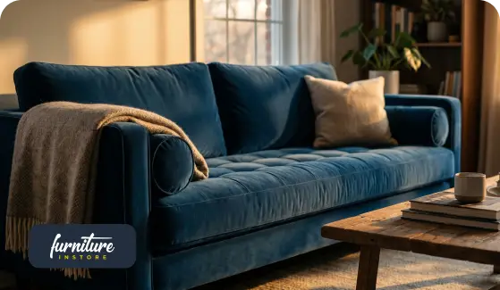 Can a Blue Sofa Work in a Small Living Room?