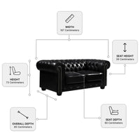 Chesterfield Black Measurement