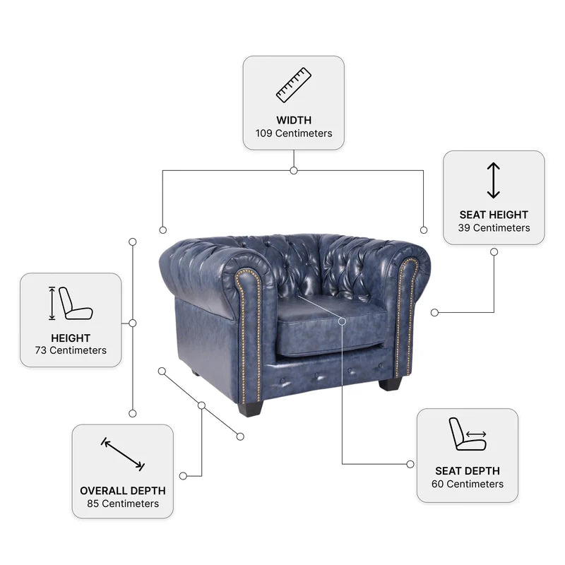 Chesterfield Blue Measurement