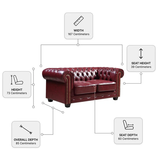 chesterfield-red-leather-antique-2-1-1-seater-sofa-set-2-seater-measurement-diagram