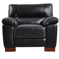 Dalmore Genuine Leather Black Armchair
