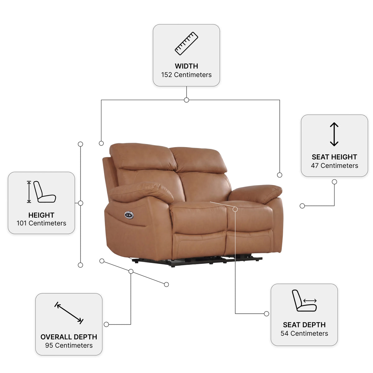 Electric Recliner 2+1 Seater Sofa Set