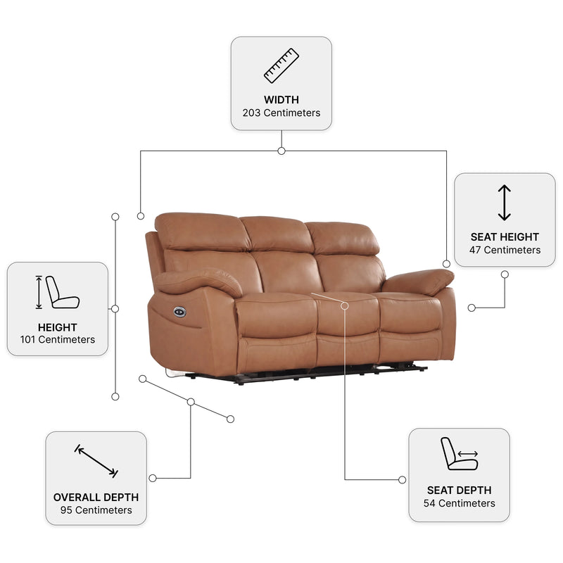 Electric Recliner 3+3 Seater Sofa Set