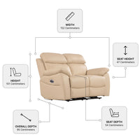 Electric Power Recliner 2 Seater Sofa