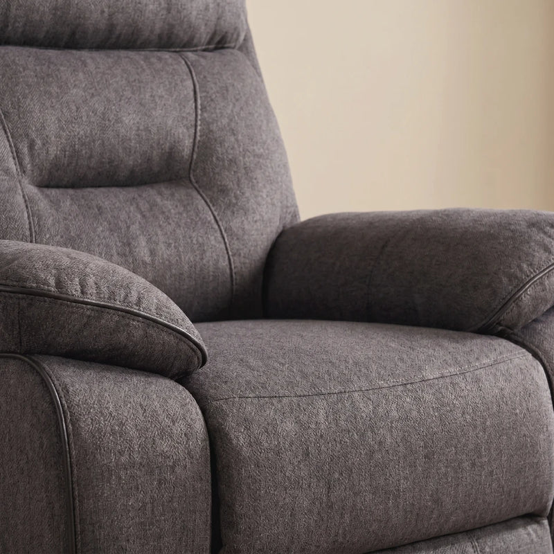 Foster Grey Fabric Recliner 3+1+1 