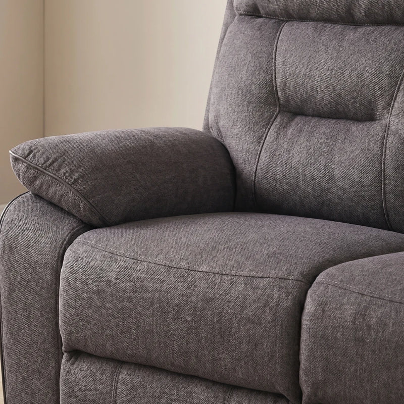 Foster Grey Fabric Electric Recliner 2+2