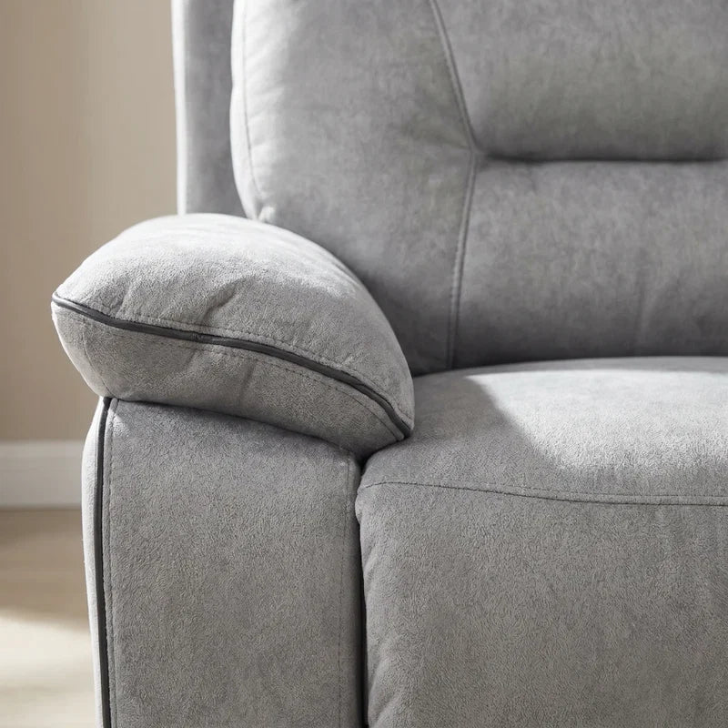 Foster Light Grey Fabric Recliner 2+1