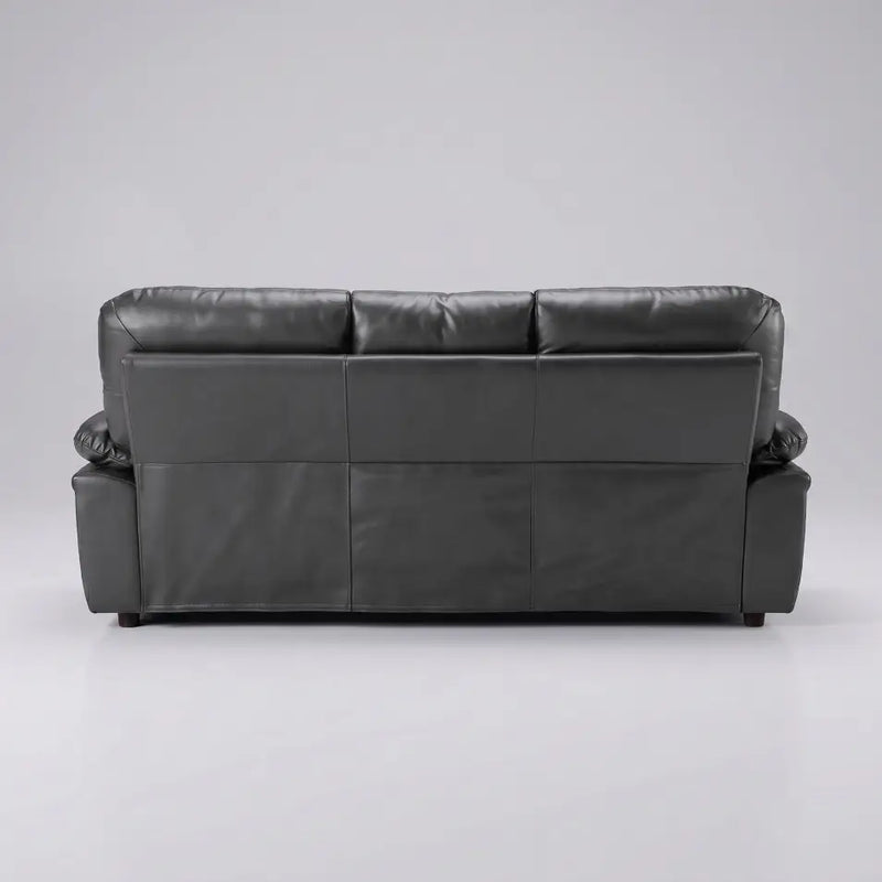 Modern Verona Grey Leather Sofa