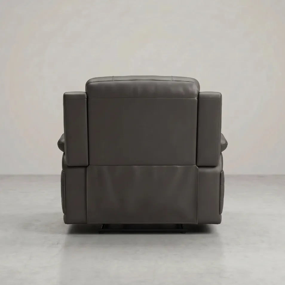 Cidliano Genuine Leather Grey Electric Recliner 3+2+1 Seater Sofa Set