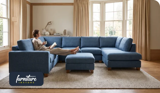 U Shape Sofa with Footstool: How to Use the Extra Space