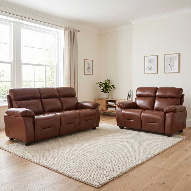 Rivello Genuine Leather Tan 3+2